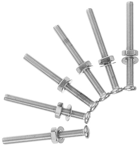 LIFKICH Vis Inoxydables pour Accessoires D'échelle de Piscine, Lot de 6pcs en Acier Inoxydable Argenté, Fixation Facile pour Escalier sous-Marin Garantissant Stabilité et Durabilité