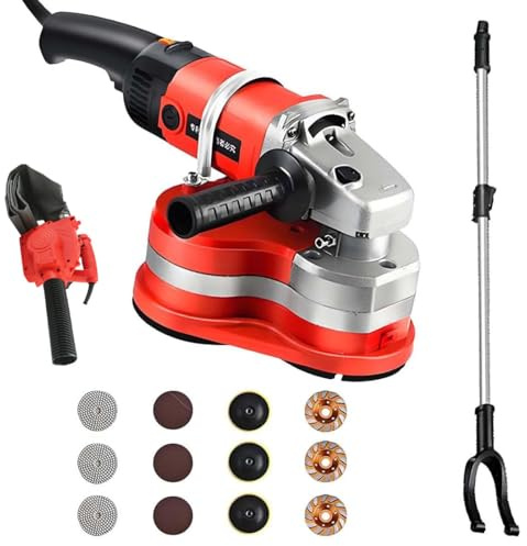 WOTZOV Lucidatrice Elettrica Diamantata - Levigatrice per Pavimenti in Cemento da 8 con 3 Mole Diamantate, Levigatrice da Parete E Pavimento da 2800 W per Lucidare Pietra, Disincros