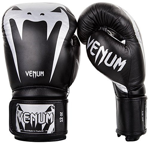 Venum Giant 3.0 Boxhandschuhe Muay Thai, Kickboxing, Schwarz / Silber, 12 oz