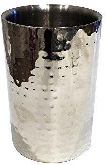 Saveur et Degustation KV7151 Rafraichisseur de Bouteille Martele INOX Argent 12, 10x12, 10x18, 10 cm