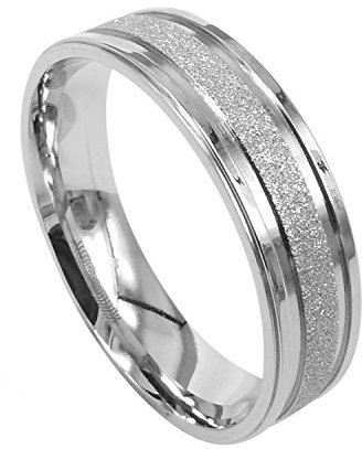 Everstone Herren-Ring, Titan, kuppelförmig, Jahrestag, Hochzeit, Silber, Valentinstag, Geschenk, 6 mm, Titan