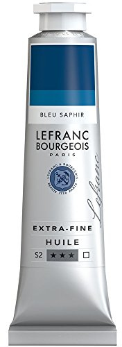 Lefranc Bourgeois 405092 extra feine Ölfarbe in Künstlerqualität aus hochwertigen Pigmenten, lebendige Farben, hohe Lichtechtheit, 40ml Tube - Saphirblau