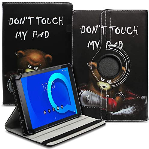 NAUCI Tablet Hülle kompatibel mit Alcatel 1T 10 Tasche Schutzhülle Case Schutz Cover 360° Drehbar 10.1 Zoll Etui, Farbe:Motiv 3
