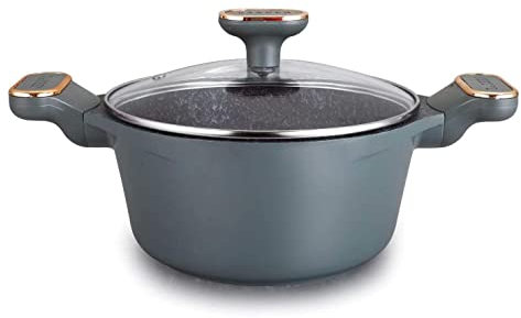 rukauf HQ Premium Faitout en céramique avec revêtement en granit 2 l Ø 20 cm Design Kasan/Kazan