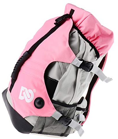 Perfeclan Skate Aufbewahrungstasche Skateschuhe Rucksack mit Reflektierende Streifen für Rollschuhen, Inline-Skates, und Eislaufschuhen, Rosa