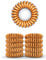 10er Set Spiral Haargummi - Haargummis für weniger Spliss und gebrochene Haare - Haargummi Spirale für feine Haarpartien - Telefonkabel Spiralhaargummi, orange, 3.5 cm