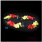 BLINXS 4er-Set LED Hawaiikette/Hawaii-Kette Fan-Edition in Schwarz/Rot/Gold für Fussball, Handball, EM oder WM oder auch fü Karneval, Junggesellenabschied und Party