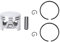 Fdit Kit d'assemblage de Piston de 44 mm avec Accessoire de scie à chaîne adapté pour la tronçonneuse STIHL 026 MS260
