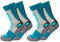 Occulto Damen Wandersocken 2er Pack (Modell: Gerlinde) Türkis-Grau 35-38
