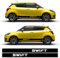 Auto-Dress® Seiten-Streifen Aufkleber Set/Dekor passend für Suzuki Swift in Wunschfarbe (111M Black Matt)