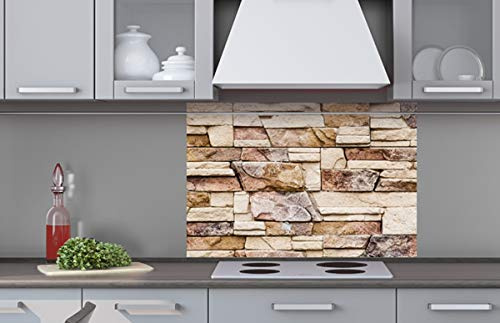 Dimex Küchenrückwand Verbundplatte STEINIGE Wand 60 x 40 cm | Spritzschutz Küche für Herd & Spüle | Premium Qualität, Alu Dibond, Stärke 3 mm - Made in EU