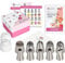 Wenburg Kit de Douille Patisserie Professionnelle | 24 Pièces | Poches à Douille avec Extra Grande Douille Patisserie | Set de Douille Patisserie XL pour la Décoration de Gâteaux (Set Extra)