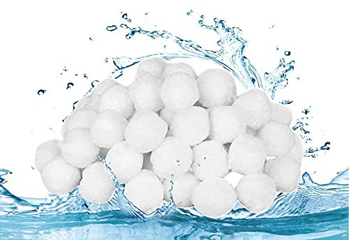 Filtro Balls, Sabbia di Vetro per Filtro Piscina Fuori Terra, Antialghe per Piscina, Senza Pompa, Riutilizzabile, Accessori Piscina, Utilizzate in Pompe Filtranti E Acquari (1300, Bianca)