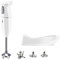 bamix cordless PLUS Set avec mixeur plongeant sans fil, Station de charge, Couteau, Disque fouet, Disque mélangeur, Inox, 250 W, 3 vitesses, Fabriqué en Suisse, Blanc