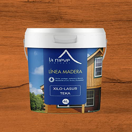 Barniz protección acrílico madera Xilo-Lasur interior y exterior (4 litros, Teka)