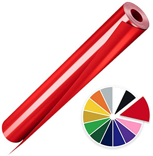 Artcut Vinilo Textil Termoadhesivo 30.5x300cm, Vinilo Termoadhesivo Textil(Rojo)