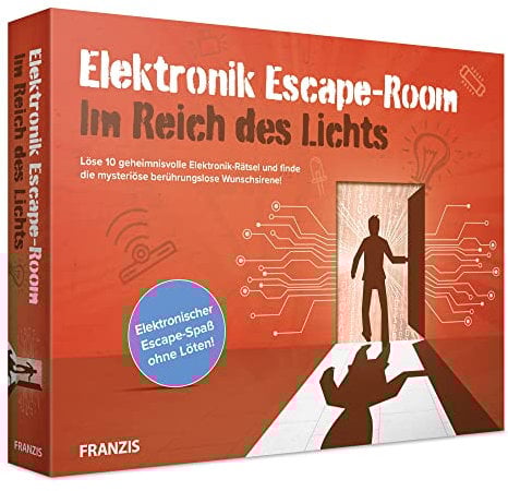 FRANZIS 67180 - Escape Room: Im Reich des Lichts, löse 10 geheimnisvolle Elektronik-Rätsel, elektronischer Escape-Spaß (ohne Löten)