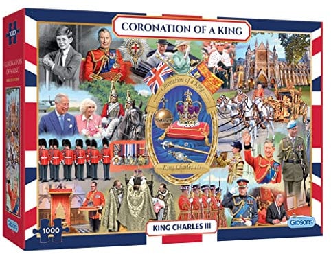 Gibsons Coronation of a King | 1000 Piece Jigsaw Puzzle | King Charles | Royal Jigsaw Puzzle | Sustainable Puzzle for Adults | Premium 100% Recycled Board | Great Gift for Adults | Gibsons Games