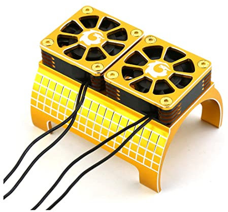 Metal Dual Cooling Fan 4985 1717 Motor Heatsink for 1/5 6S 8S Arrma Kraton RC Car Upgrades Parts,2