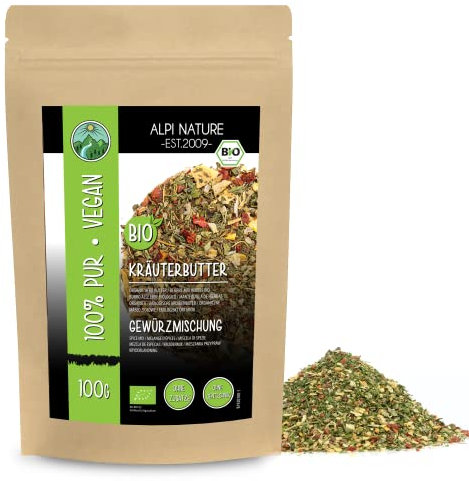 Alpi Nature Kräuterbutter Gewürz BIO 100g, Kräuterbutter Gewürzmischung, bio Kräutermischung