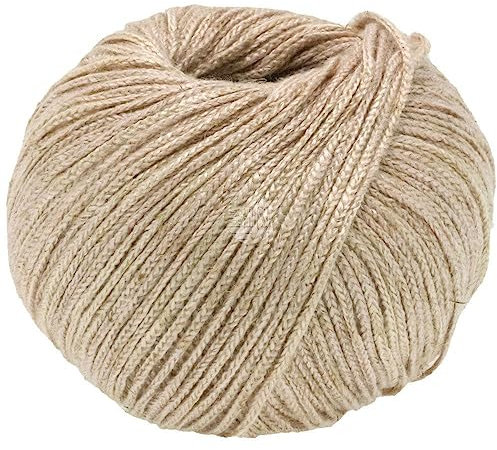 LANA GROSSA Linarte | Moderner Baumwoll/Leinen-Klassiker | Handstrickgarn aus 40% Microfaser (Viscose), 30% Baumwolle, 20% Leinen & 10% Polyamid | 50g Wolle zum Stricken & Häkeln | 125m Garn FB324