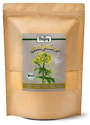 Biojoy BIO-Senfpulver (1 kg), Senfkörner gemahlen, Senfmehl gelb (Sinapis alba)