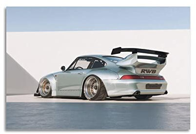 LADV Sportwagen-Poster für RWB 911 GT2 Japan-Rennwagen, dekoratives Gemälde, Leinwand, Wandkunst, Bild, 60 x 90 cm