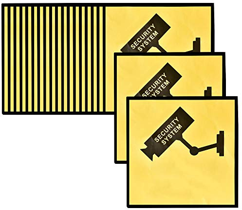 Cyrank 20PCS Camera Signs, Surveillance Camera Sticker Video Surveillance Signs Outdoor Camera Signs for Home Security Camera Sign for House