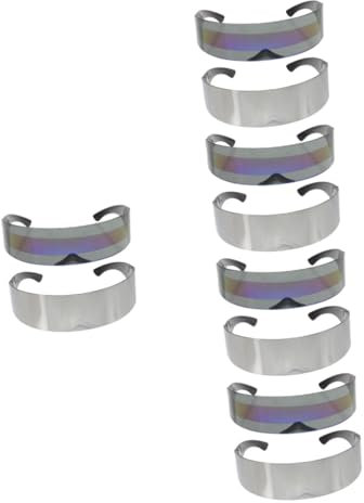 Toyvian Sonnenbrillen 10 Stk -brille Futuristische -sonnenbrille Futuristische Kleidung Flache Futuristische Hülle Zyklop Schild Sonnenbrille Visierzubehör Linse Flache Oberseite Plastik