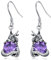 YFN Boucles d'oreilles dragon en argent sterling zircon violet dragon boucles d'oreilles dragon bijoux dragon cadeaux pour femmes, Normal, Argent sterling, Pas de gemme
