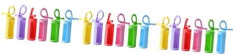 FOMIYES 18pezzi Custodie Protettive Silicone Per Bottiglie Di Essenziale Da Manicotti Antiscivolo Vari Colori Arancione Adatto Per Viaggi e Uso Quotidiano