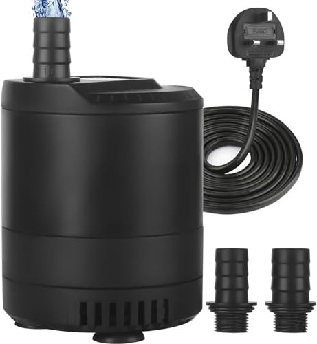 45W 3000L/H Submersible Water Pump,Ultra Quiet Aquarium Water Pump, Fish Tank Fountain Pond with 2.5m Power Cord and Adjustable Switch for Fish Tank, Pond, Hydroponics