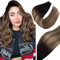 Vivien Tape in Extensions Echthaar Braun Tape in Echthaar Extensions Schwarz Balayage Dunkelbraun Karamellblond Echthaar Tape in Extensions 25g 30cm #1B/4/27