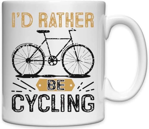 Atspauda I'd Rather Be Cycling White Ceramic Mug White