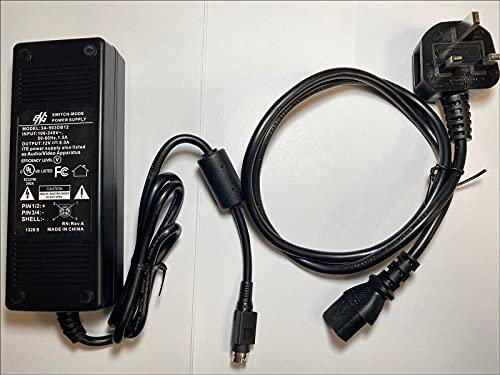 Replacement for 12V 6A AC Adapter MTR72DACE-1260A 4 Pin Din Power Supply
