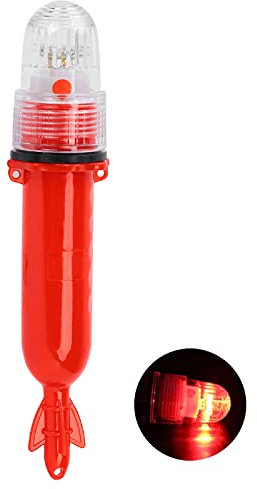 Navigationslichter für Boote, Navigationsleuchte, LED-Nachtfischlampe, intelligente Lichtsteuerung, Signalfackel Boot, IP65 wasserdicht, Unterwasserdetektor, Unterwasserlampe für Boot (Rot)