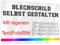 Blech-Schild Selbst Gestalten, Parkplatzschild, Schilder, Wunschtext Schild, Personalisiert Mit Foto Und Text, Logo, Alu-Dibond 6 Größen, Für Garage, Hotel, Parkplatz, Schule, Firma,20 * 30cm