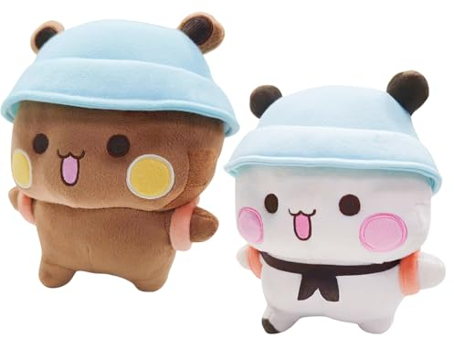 Dhqkqg Budu Dudu Plüsch, 2 Stücke Dudu Budu Plüschtier, 20 cm Budu Dudu Kuscheltier, Panda Kuscheltier, Bezauberndes Weiches Plüschtierkissen, Geburtstagsfeiergeschenke für Jungen und Mädchen