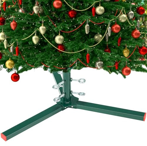 Starbover Weihnachtsbaumständer für Künstliche Bäume, Christbaumständer Metall für Stämme von 1,9cm-3,2cm, Tannenbaumständer Weihnachtsbaumhalter Stand für 4-7FT Künstliche Bäume, Grün