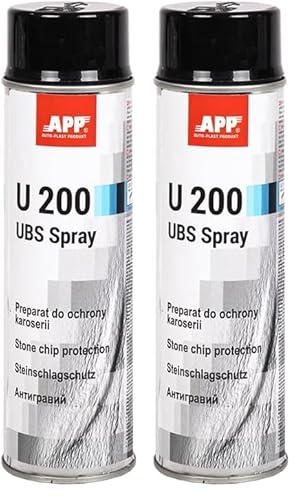 App U200 UBS Spray protector de bajos del coche | Pintura antigravilla coche en spray | Protección de bajos antigravilla, anticorrosión y antiruido | Spray antigravilla negro | 500 ml | Negro