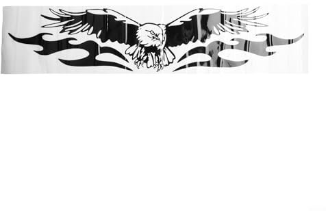 Vinyl für Adler Grafik Emblem Aufkleber für Auto LKW Motorhaube und Karosserie verwandeln das Aussehen Ihres Fahrzeugs (schwarz)