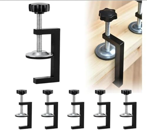 Juego de 4 abrazaderas G para mesa, abrazaderas de tornillo pequeñas, pinzas de tornillo, herramientas de sujeción, rango de sujeción 15-57 mm, pinzas universales ajustables para mesa, soldadura