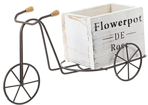 UKCOCO Supporto Per Bicicletta In Scatola Fiori Autunnali Artificiali Per Decorazioni Da Giardino Biciclette Ornamenti Artigianato In Bicicletta Portafiori Per Bici Vaso Per Piante