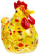 TOPPERFUN Creative Glass Chicken Figurine Stylish Hen Statue for Desktop Decor Style Design for Home Decoration and present Giving
