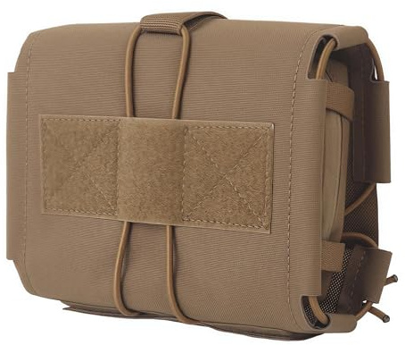 2-in-1 1FAK Lateral Pull Medical Compact T.rauma Bag Molle Schnelleinsatz-Erste-Hilfe-Tasche Molle-System (Khaki)