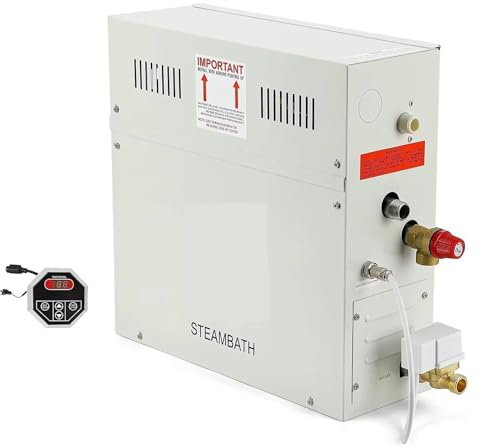 JHXHFJXZ Kit Doccia a Vapore di Lusso da 15KW Generatore for Bagno Turco Spa Generatore for Doccia a Vapore Hamam Turco con autodrenante con Protezione da carenza d'Acqua e surriscaldamen