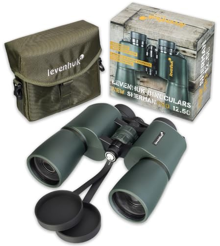 Levenhuk New Sherman PRO 12x50 Fernglas für Erwachsene – Kompakt, Leicht | Professionell, Wasserdicht, mit BaK4-Prismen & FMC-Linsen, Ideal für Vogelbeobachtung, Jagd, Wandern & Konzerte