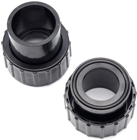 MuchLuckystar 2-Pack PVC Union Replacement Kit for Pentair for superflo Pool Spa Pumps #350157, 1-1/2 x 2 Slip Connectors, Black