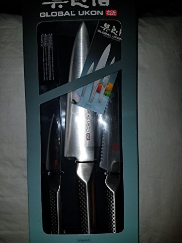 Global Ukon Lot de 3 couteaux GU 3001