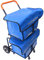 Zeitungswagen Zeitungsroller Multi2 mit Zwei blauen Taschen Porty Pro blau Zustellerbedarf